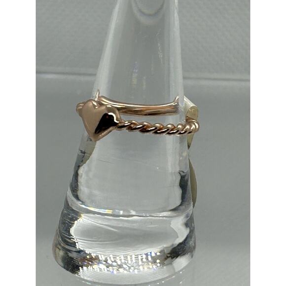 NWT Marked 925 Rose Gold Tone Heart Ring Size 7 - Picture 5 of 10